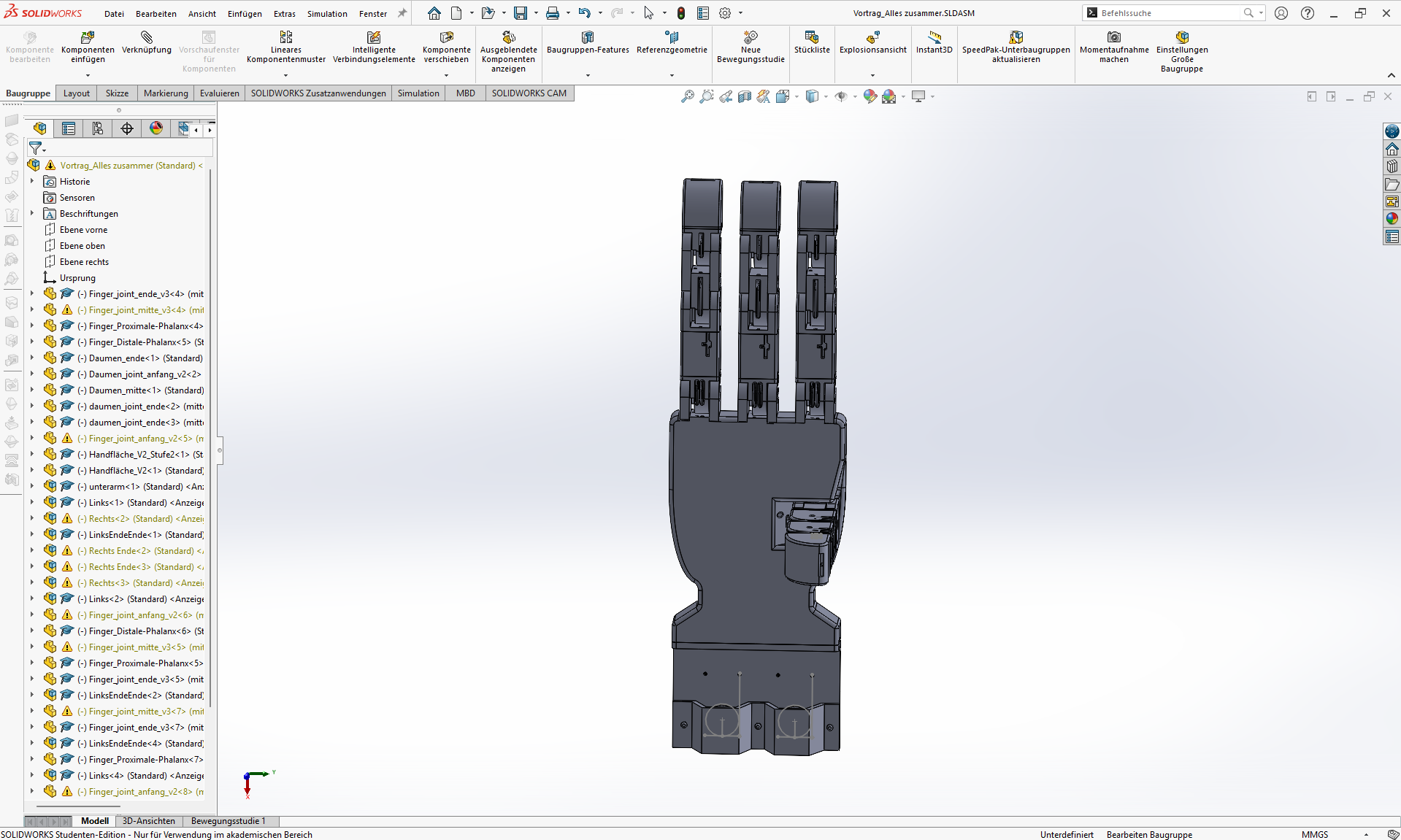 SolidWorks CAD Baugruppe Gesamtansicht